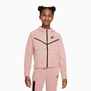Nike Tech Fleece 2 Piece Set Rose Pink Full Zip Hoodie Jogger Pants Kids Size XS